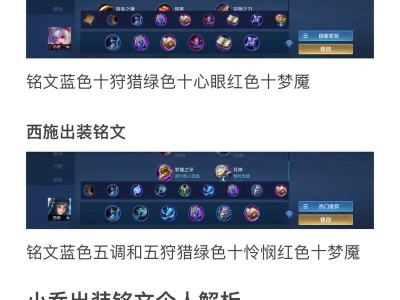 西施出装攻略（铭文推荐和出装搭配，让你的西施更加强大）